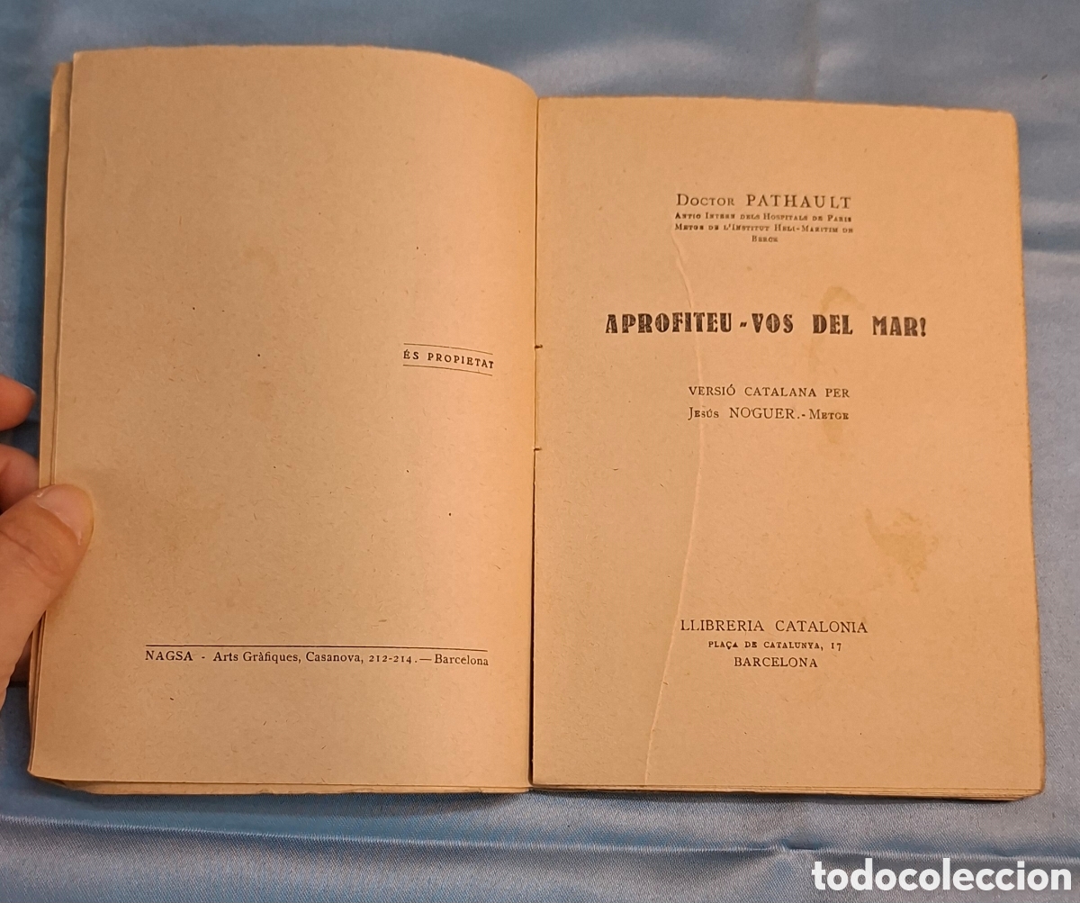 Libros antiguos: Aprofiteu-vos del mar! - Doctor Pathault - Foto 2