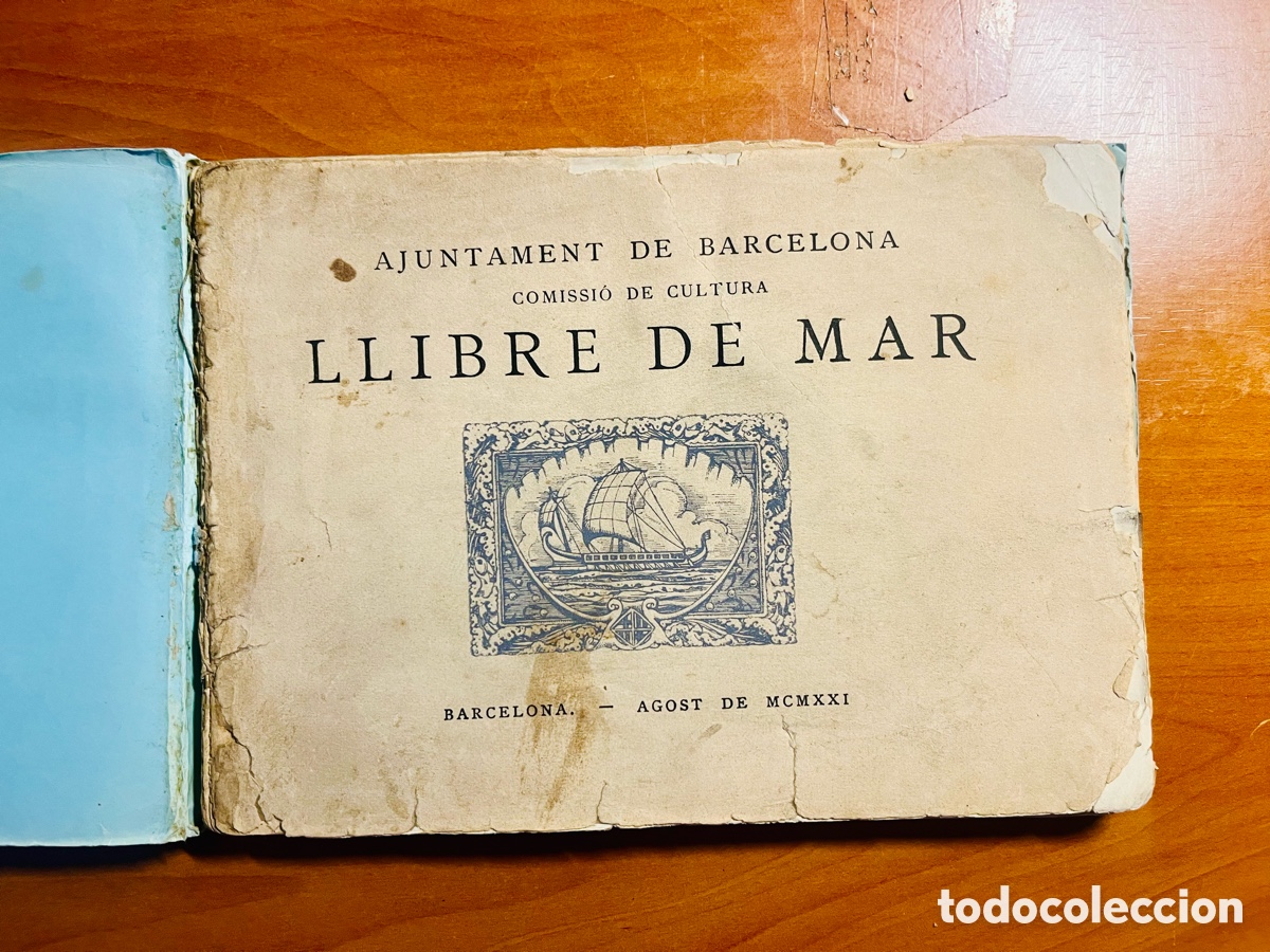 Libros antiguos: LLIBRE DE MAR, COMISSIO DE CULTURA, (AJUNTAMENT DE BARCELONA), A&Ntilde;O 1921!!