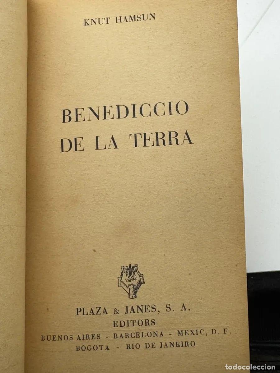 Libros antiguos: Benedicci&oacute; de la Terra - Knut Hamsun - Foto 4