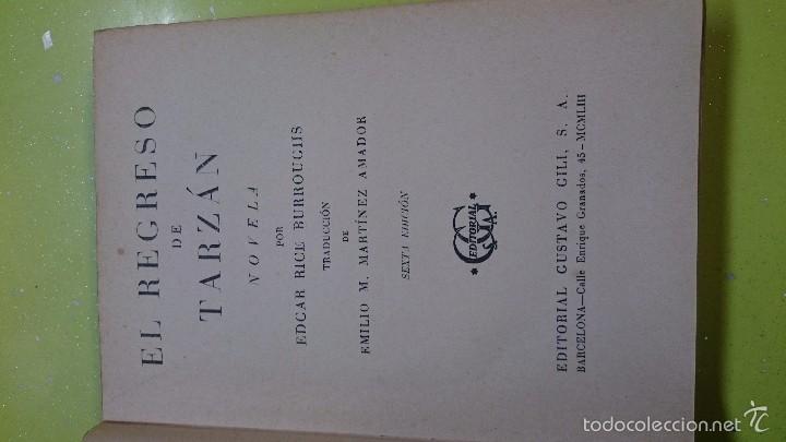 Libros antiguos: LOTE DE AVENTURAS DE TARZAN E.GUSTAVO GILI - Foto 5 - 59914579