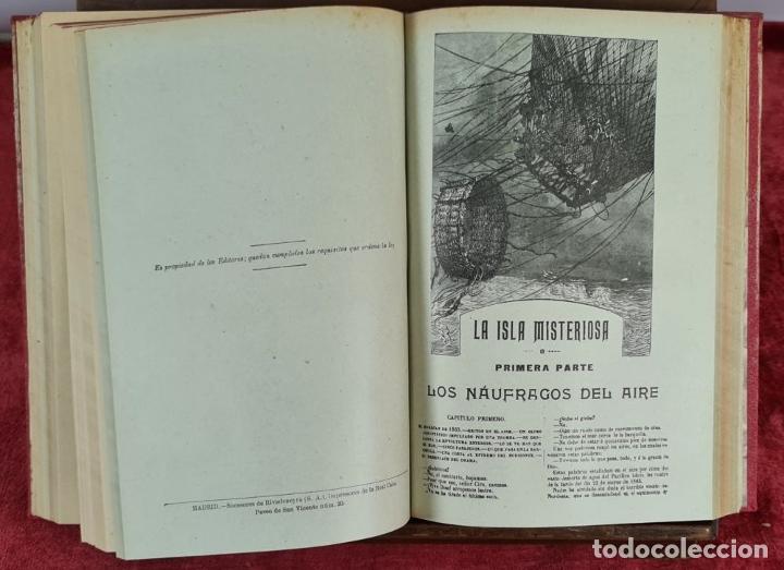 Libros antiguos: OBRAS COMPLETAS DE JULIO VERNE. 12 TOMOS ENCUADERNADOS. EDIT. SAENZ JUBERA. 1890. - Foto 9 - 293548373