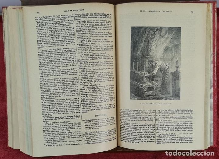 Libros antiguos: OBRAS COMPLETAS DE JULIO VERNE. 12 TOMOS ENCUADERNADOS. EDIT. SAENZ JUBERA. 1890. - Foto 12 - 293548373