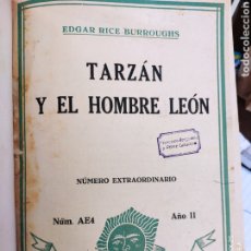 Libros antiguos: TARZAN Y EL GOMBRE LEÓN - TRIUNFANTE - EN EL CENTRO DE LA TIERRA. LA NOVELA AZUL. 1935-36