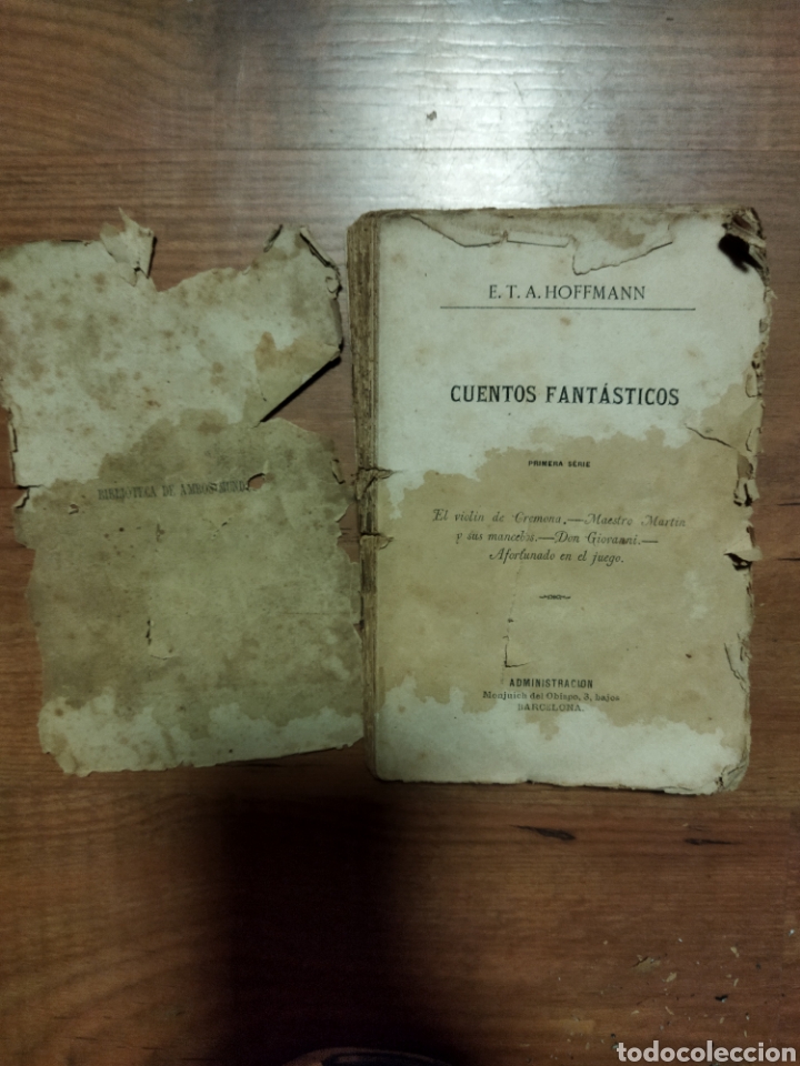 Libros antiguos: Cuentos fant&aacute;sticos. E.T.A Hoffmann - Foto 1