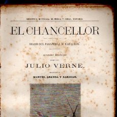 Libros antiguos: JULIO VERNE : EL CHANCELLOR (TRILLA Y SERRA)