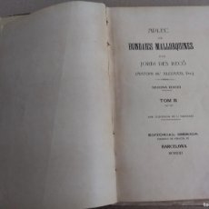 Libros antiguos: APLEC DE RONDAIES MALLORQUINES DEN JORDI DES RECÓ. SEGONA EDICIÓ. TOM III. MALLORCA/BARCELONA, 1913.