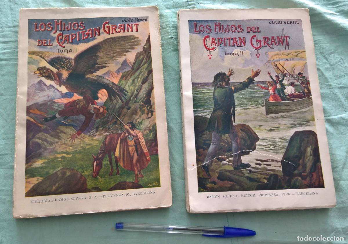Libros antiguos: Los Hijos del Capitan Grant..Libro 1934..2 tomos..16,5 x 24 ctms.