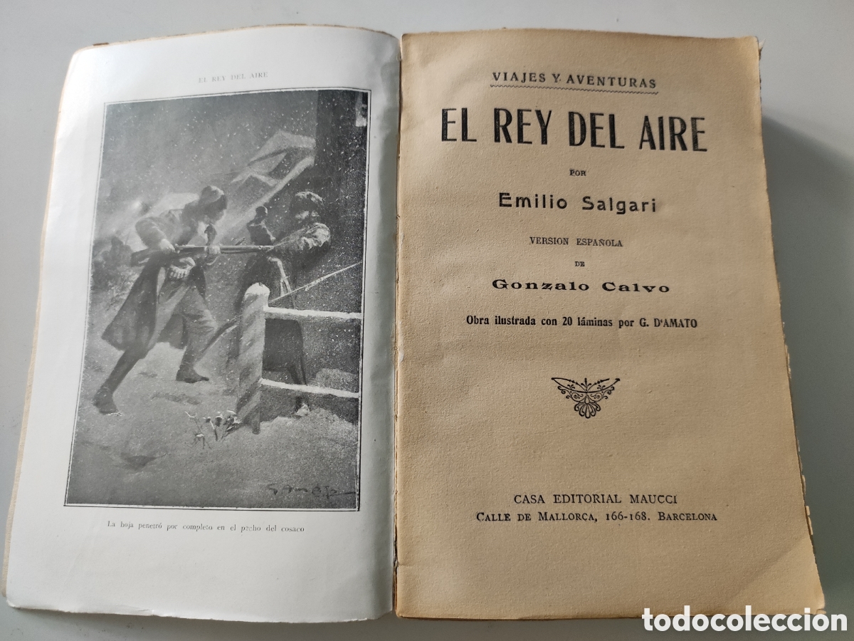 Libros antiguos: EL REY DEL AIRE .- E Salgari - Foto 5