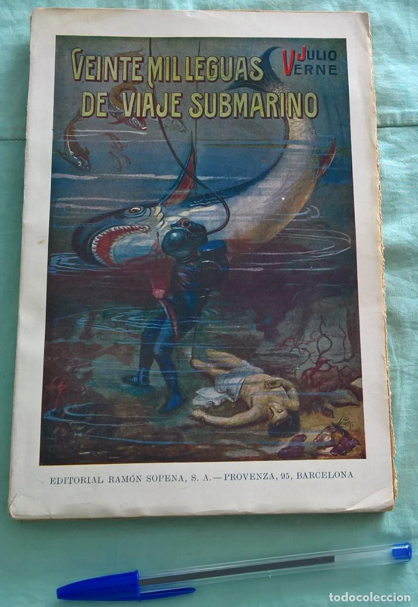 Libros antiguos: 1933..Veinte Mil Leguas de Viaje Submarino..Ed.Sopena..Julio Verne