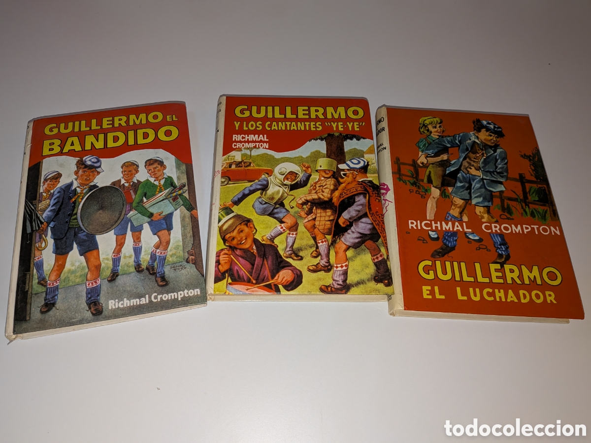 Libros antiguos: Richmal crompton 3 libros de Guillermo cartone original perfecto estado