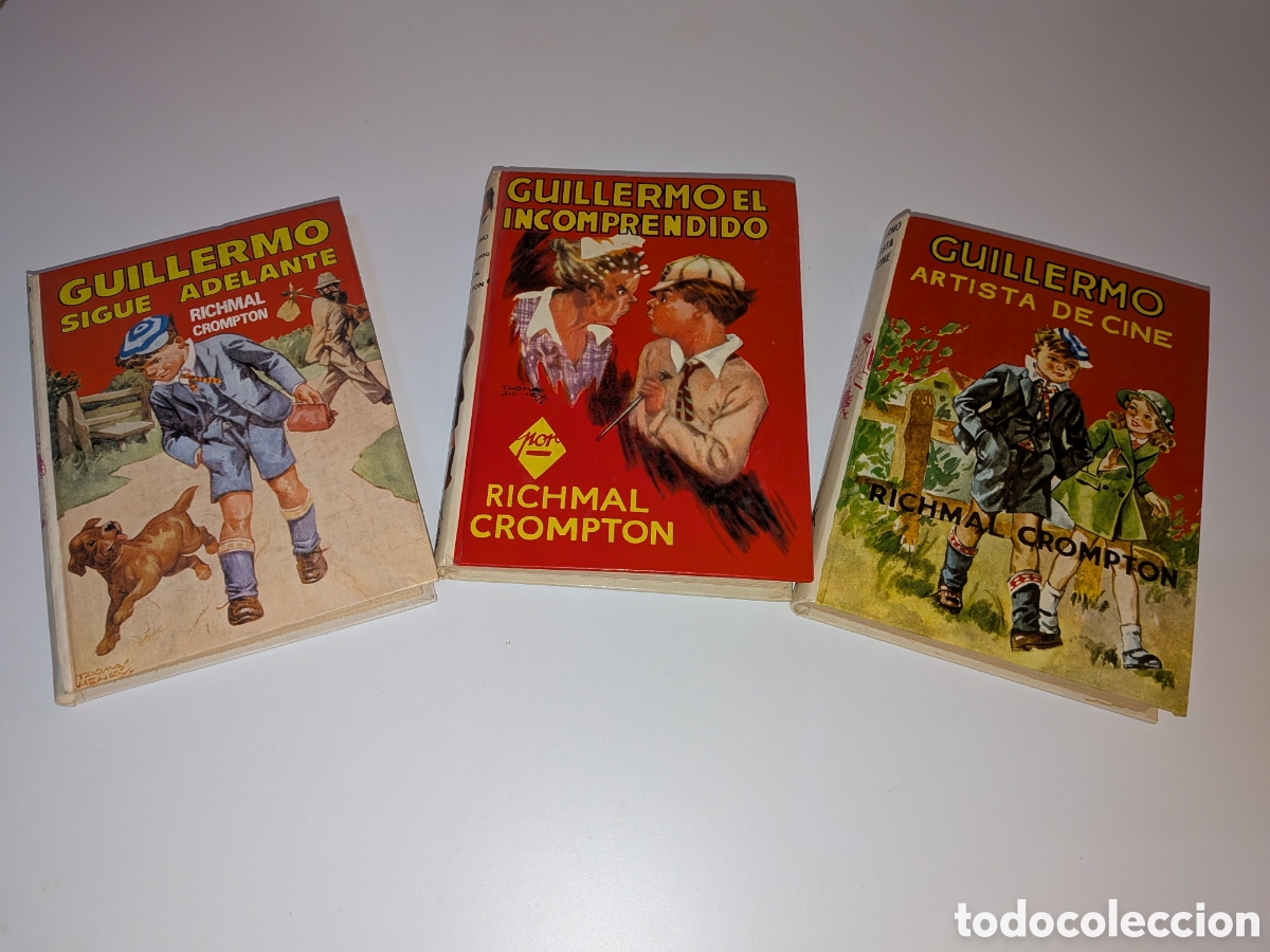Libros antiguos: Richmal crompton 3 libros de Guillermo cartone original perfecto estado
