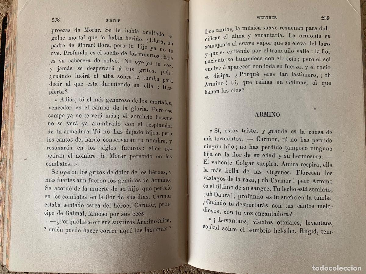 Libros antiguos: Werther de Goethe (Bols 49) - Foto 4