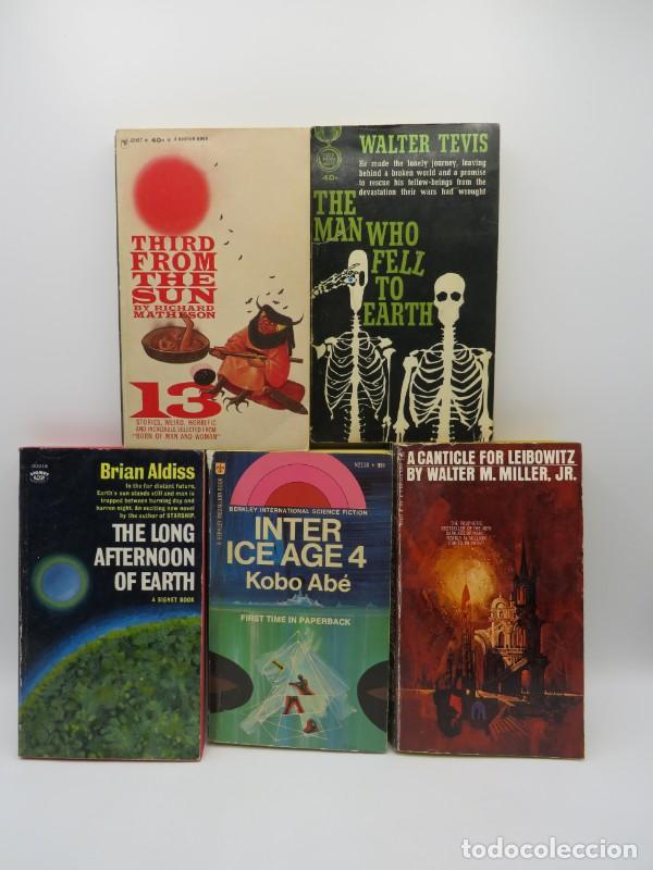 Antiquarische B&uuml;cher: Pack 5 libros Ciencia Ficci&oacute;n Vintage Ingl&eacute;s: Inter Ice Age 4, A Canticle for Leibowitz, Bowie/Tevis