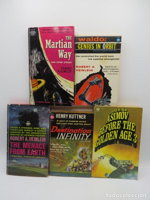 Antiquarische B&uuml;cher: Pack 5 libros Ciencia Ficci&oacute;n Vintage Ingl&eacute;s - Isaac Asimov y Robert A. Heinlein - Varios - Sin Ed.