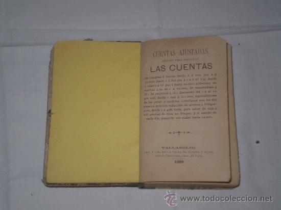 Antiquarische B&uuml;cher: LIBRO DE MATEMATICAS CUENTAS AJUSTADAS. METODO PARA FACILITAR LAS CUENTAS. 1889 VALLADOLID