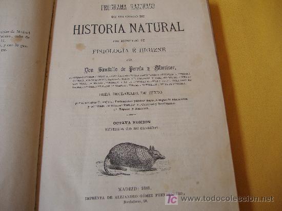 Libros antiguos: HISTORIA NATURAL A&Ntilde;O 1881 - Foto 7