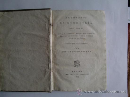 Libros antiguos: ELEMENTOS DE GEOMETRIA CON NOTAS,... 1807. - Foto 1