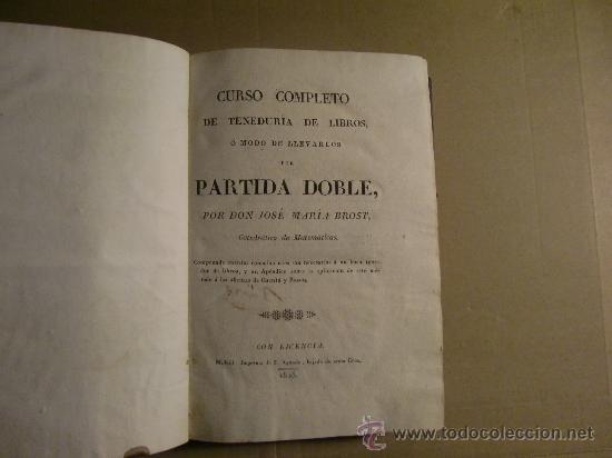 Libros antiguos: CURSO COMPLETO DE PARTIDA DOBLE. 1825. - Foto 1