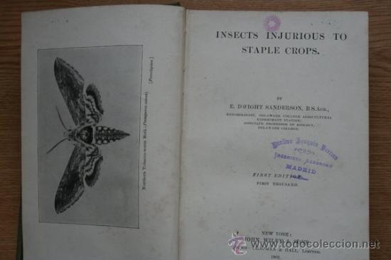 Libros antiguos: Insects injurious to stale crops. Sanderson (E.Edwight) - Foto 1