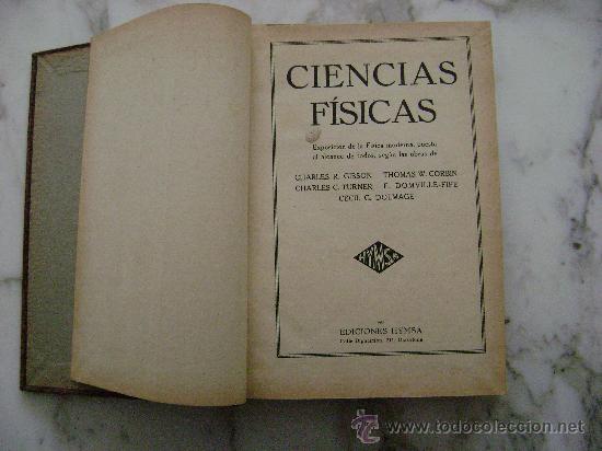 Libros antiguos: CIENCIAS FISICAS.507 - Foto 2