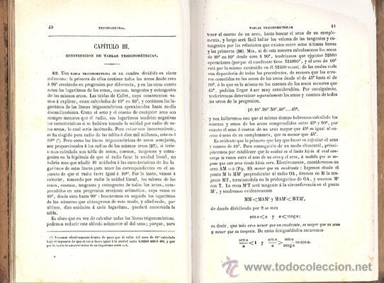 Libros antiguos: ELEMENTOS DE TRIGONOMETR&Iacute;A &ndash; A&ntilde;o 1884 - Foto 3