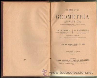 Libros antiguos: ELEMENTOS DE GEOMETRIA ANALITICA (A-MAT-308) - Foto 1