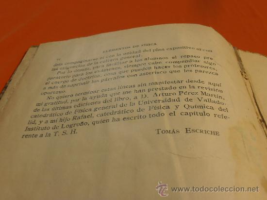 Libros antiguos: FISICA, TOMAS ESCRICHE - Foto 3