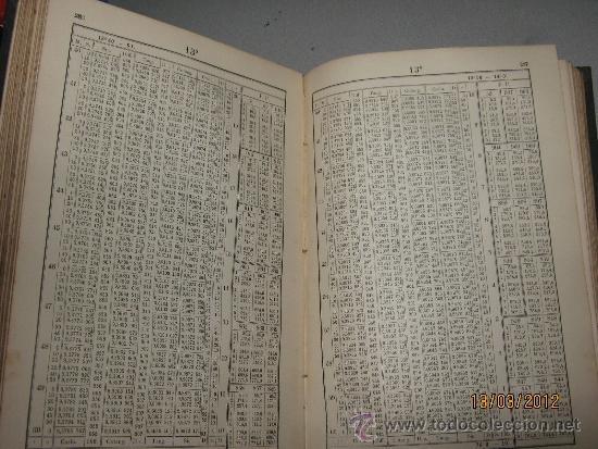 Libros antiguos: Tables de Logarithmes a sept decimales. L Schron - Foto 3