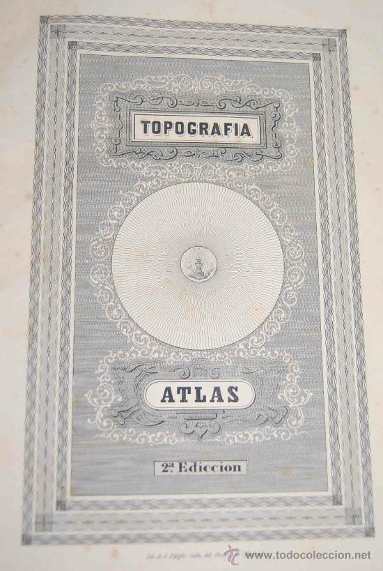 Libros antiguos: TOPOGRAF&Iacute;A. ATLAS. - Foto 1
