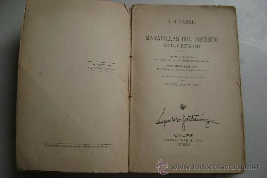 Libros antiguos: MARAVILLAS DEL INSTINTO EN LOS INSECTOS.183 - Foto 2