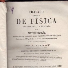 Libros antiguos: TRATADO ELEMENTAL DE FÍSICA Y METEREOLOGÍA,GANOT,MADRID,CARLOS BAILLY-BAILLIERE 1873,896PÁGS,15X23CM