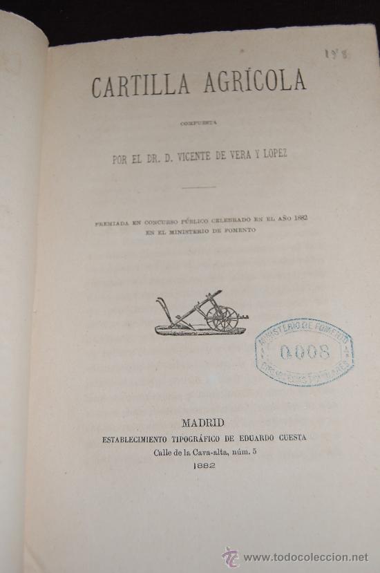Libros antiguos: CARTILLA AGRICOLA, 1883 - Foto 2