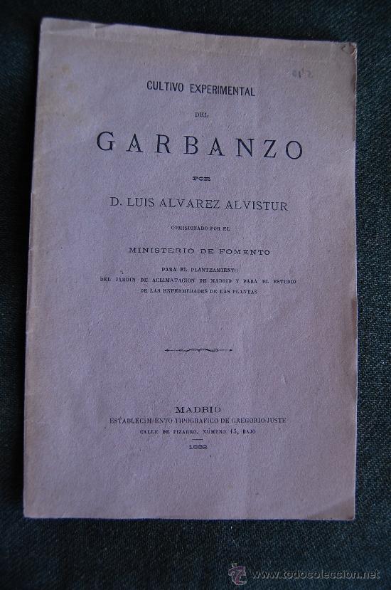 Libros antiguos: CULTIVO EXPERIMENTAL DEL GARBANZO - Foto 1