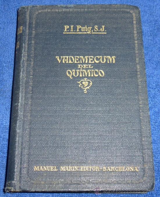 Libros antiguos: Vademecum del Qu&iacute;mico - P. Ignacio Puig (1928) - Foto 1