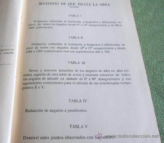 Libros antiguos: TABLAS TAQUIM&Eacute;TRICAS, A- CLARO Y B. GARRO, 1914 - Foto 5
