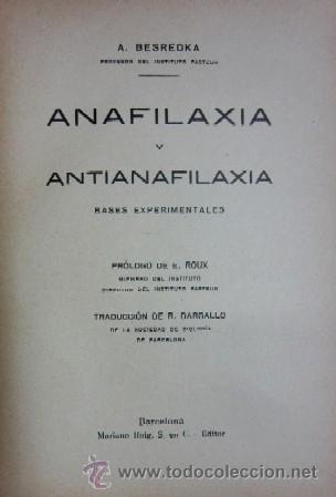 Libros antiguos: ANAFILAXIA Y ANTIANAFILAXIA - Foto 2