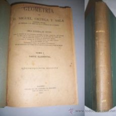 Libros antiguos: ORTEGA Y SALA, MIGUEL. GEOMETRÍA