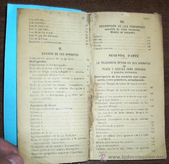 Libros antiguos: Optica y telegraf&iacute;a &oacute;ptica - Foto 3