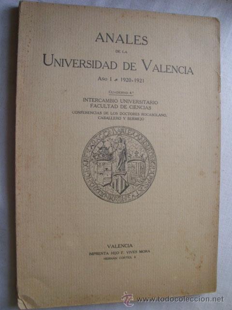 Old books: Estudio de la Qu&iacute;mica y Biolog&iacute;a en la Universidad de Zaragoza y Valencia. 1921