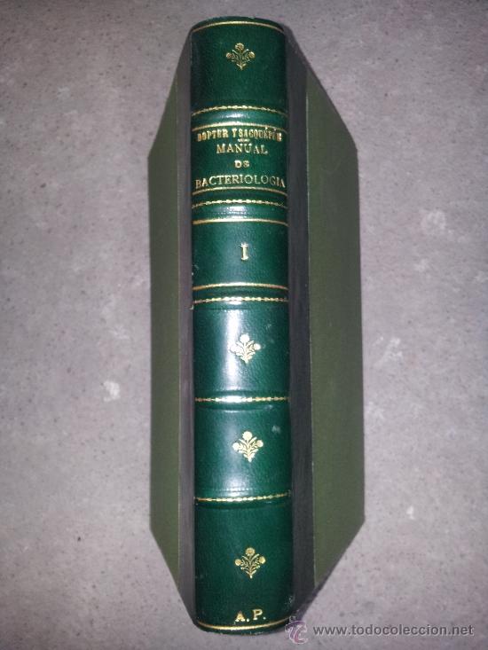 Libros antiguos: MANUAL DE BACTERIOLOG&Iacute;A. DOPTER & SACQUEPER (2 TOMOS) - Foto 1