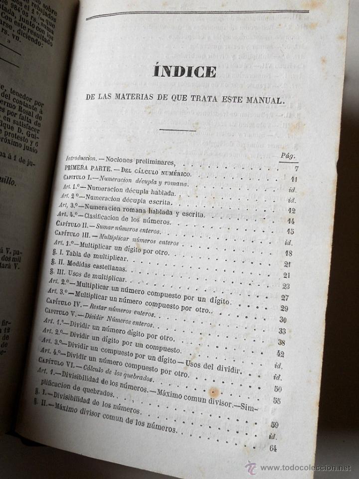 Libros antiguos: MANUAL DE ARITMETICA - Foto 6