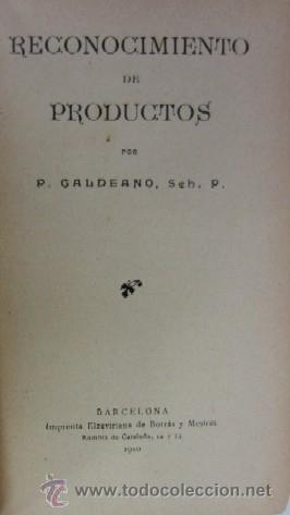 Libros antiguos: RECONOCIMIENTO DE PRODUCTOS - A&Ntilde;O 1910 - Foto 2