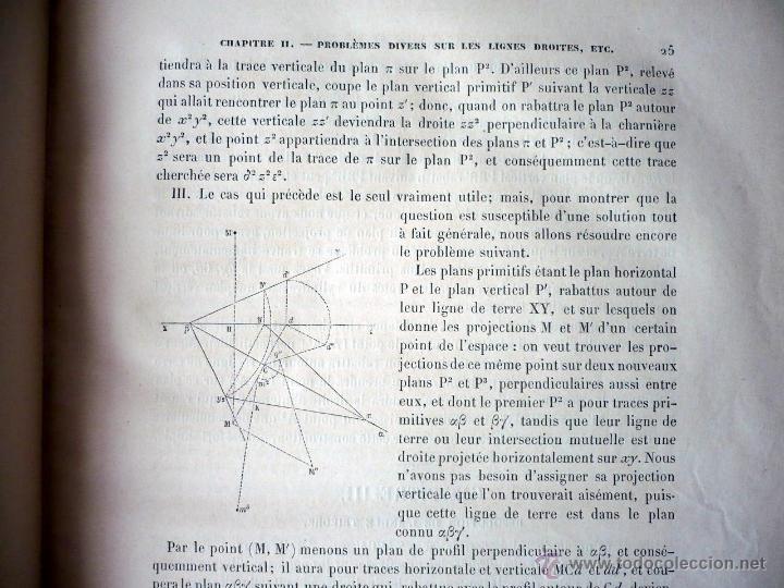 Libros antiguos: TRAIT&Eacute; DE G&Eacute;OM&Eacute;TRIE DESCRIPTIVE 2 TOMOS TEXTO Y PLANCHAS PARIS 1888 - Foto 7