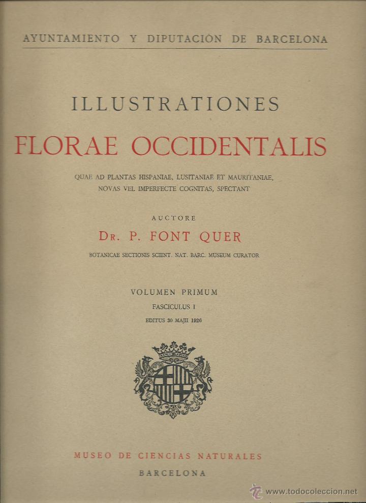 Libros antiguos: Illustrationes florae occidentalis. P.Font Quer - Foto 1