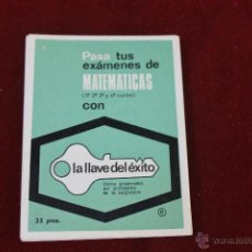 Libros antiguos: LIBRETO DE MATEMATICAS LA LLAVE DEL EXITO. Lote 43956266