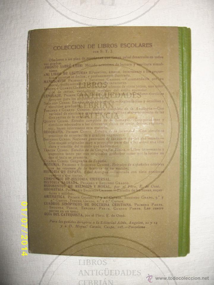 Libros antiguos: ARITMETICA SEGUNDO GRADO TERCERO Y CUARTO CURSOS - Foto 2