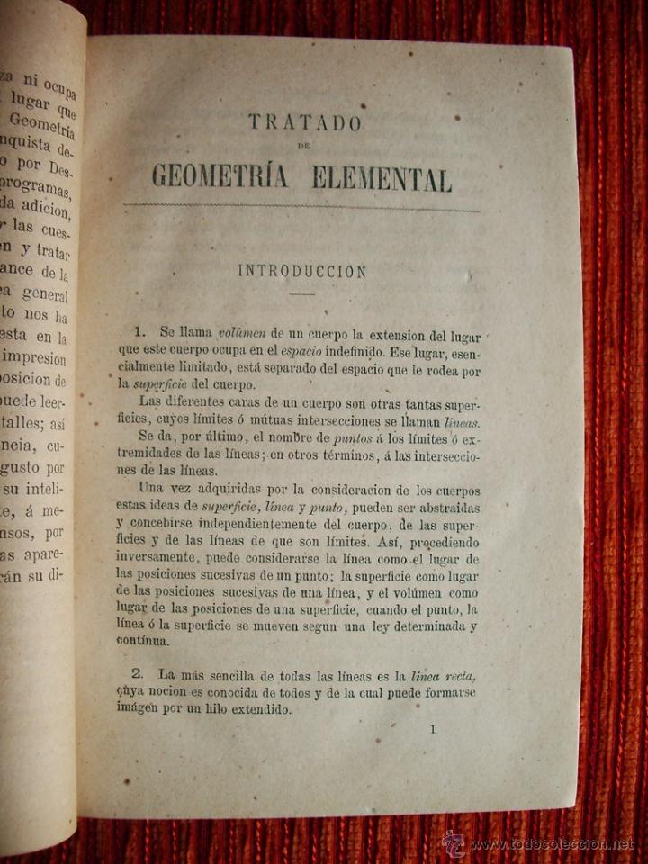 Libri antichi: 1881-TRATADO GEOMETRIA ELEMENTAL Y PLANA-MATEM&Aacute;TICAS-PORTUONDO-2&ordf; EDICION-ESPA&Ntilde;OL-ORIGINAL
