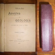 Libros antiguos: BUEN, ODÓN DE. APUNTES DE GEOLOGÍA : CURSO DE 1920 A 1921. PRIMER VOLUMEN. Lote 46767355