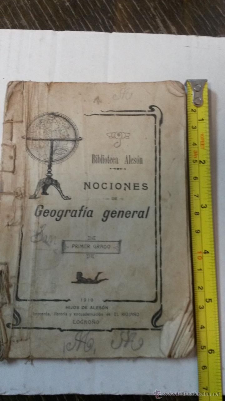 Libros antiguos: nociones de geografia - Foto 1