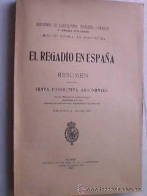Libros antiguos: EL REGAD&Iacute;O EN ESPA&Ntilde;A. 1915 - Foto 1